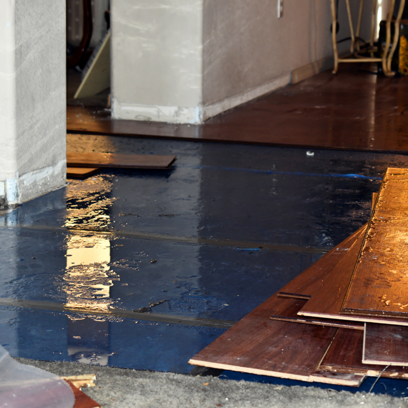 damaged floor from water