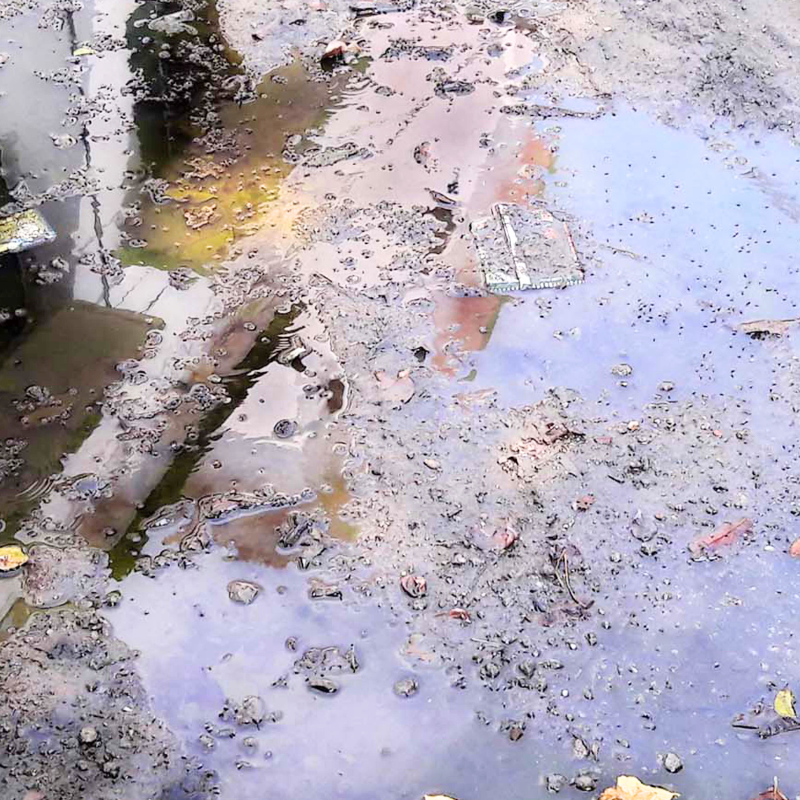 black water on ground